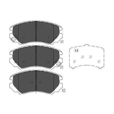 Kuva KAVO PARTS KBP 3008 Jarrupalat akustisella kulumavaroittimella HYUNDAI: Sonata V, Tucson, Elantra III Hatchback, KIA: Sportage II, Magentis II