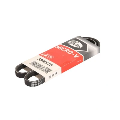 Kuva GATES Micro V 3PK870 Moniurahihna 870 3 Polyesteri, EPDM (eteenipropeeni dieeni kumi) TOYOTA: RAV4 IV SUV