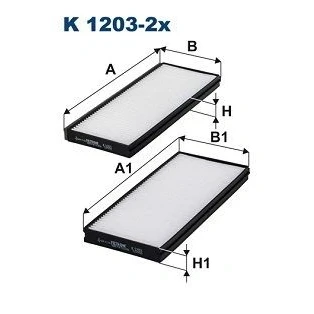 Kuva FILTRON K 1203 2x Raitisilmasuodatin Hiukkassuodatin 259 114 20