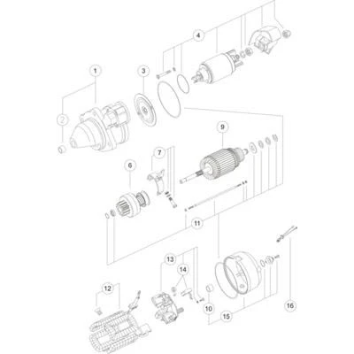 Kuva MAHLE ORIGINAL MS 348 Starttimoottori 12 2,8 10