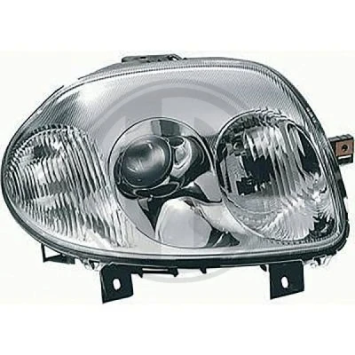 Kuva DIEDERICHS HD Tuning 4413283 Ajovaloumpio Vasen HB3, HB3/H7, H7 Kromi, Lasinkirkas RENAULT: CLIO 2
