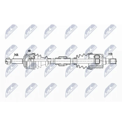 Kuva Vetoakseli HYUNDAI GETZ (tb), Etuakseli, oikea OE 49500 1C210, 1C260, 1C262
