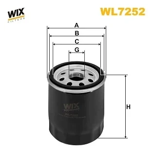 Kuva WIX FILTERS WL7252 Öljynsuodatin M20x1.5 Ruuvattava suodatin FIAT: BRAVO 2, Punto II Hatchback, Linea, HYUNDAI: i20 I Hatchback