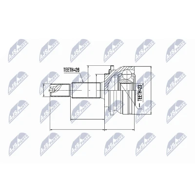 Kuva NTY NPZ TY 079 Vetonivel Etuakseli, vasen, oikea TOYOTA: Urban Cruiser