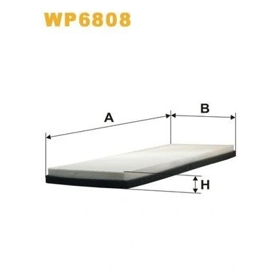 Kuva WIX FILTERS WP6808 Raitisilmasuodatin Hiukkassuodatin 390mm 150mm 25mm VOLKSWAGEN: Passat B5 Variant, GP Sedan, Sedan