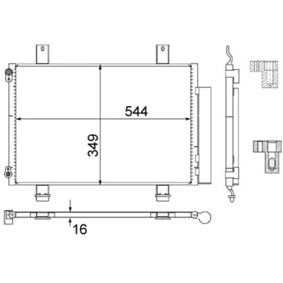 Kuva MAHLE ORIGINAL AC 456 000S Ilmastoinnin Lauhdutin Vedenerottimella 16 10,15 504 SUZUKI: SWIFT 3