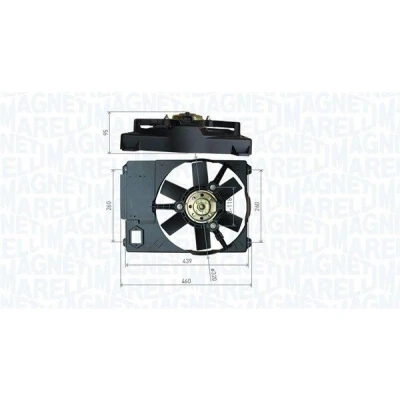 Kuva MAGNETI MARELLI 069422800010 Jäähdyttimen Tuuletin 305 12 350