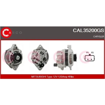 Kuva CASCO CAL15341AS Laturi 12V 120A NISSAN: Qashqai / Qashqai+2 I, RENAULT: SCENIC 2, CLIO 3