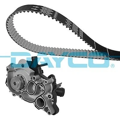 Kuva DAYCO KTBWP12120 Vesipumppu + Jakohihnasarja Termostaatti vesipumpussa VOLKSWAGEN: Golf 7, 7 Variant, Touran II, SKODA: Octavia 3 Combi