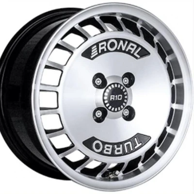Kuva RONAL R10 Turbo Gloss Black Polished 7x15 4/100 ET37 B68
