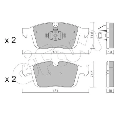 Kuva CIFAM 822 1188 0 Jarrupalat Kulumisenilmaisemelle VOLVO: XC60 I