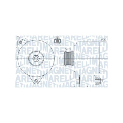 Kuva Laturi 14V 120A Magneti marelli 063731906010 hyundai, kia OE 373002A100, 373002A110, 373002A150