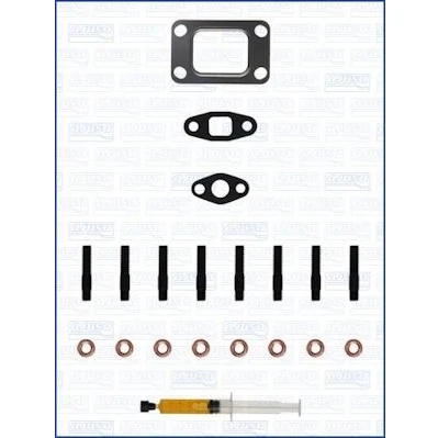 Kuva AJUSA JTC11416 Asennussarja Turboahdin with studs, syringe oil Tiivisteillä asennusohjeella MERCEDES BENZ: W124 Sedan