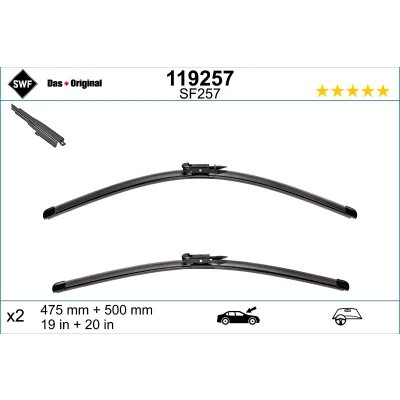 Kuva Pyyhkijänsulka Swf Visioflex 119257 Edessä Rungottomat MINI: Countryman