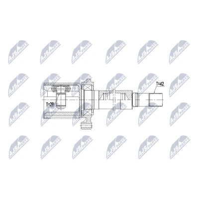 Kuva Nivelsarja, vetoakseli, Vaihteiston puoli, Etuakseli, oikea VW OE 2N0498104A, 2N0498104AX