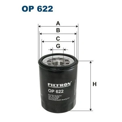 Kuva FILTRON OP 622 Öljynsuodatin M 26 X 1.5 Ruuvattava suodatin SUZUKI: Grand Vitara 1 SUV, I MAZDA: 626 III Sedan, IV Hatchback