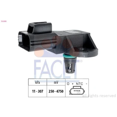 Kuva FACET 10.3205 Paineilma Anturi, Korkeus Made in Italy OE Equivalent