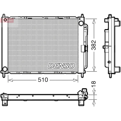 Kuva DENSO DRM23111 Jäähdytinpaketti Vedenerottimella 3441 RENAULT: CLIO III Grandtour, 3, Modus / Grand