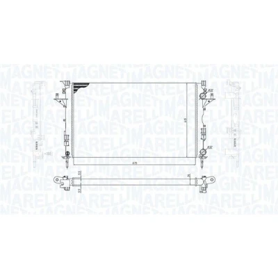 Kuva MAGNETI MARELLI 350213185800 Jäähdytin 670 414 23 Jäähdytysrivat mekaan. kiinnitetyt RENAULT: ESPACE 4