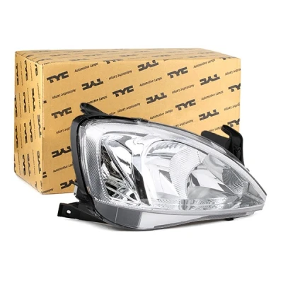 Kuva TYC 20 6065 25 2 Ajovaloumpio Oikea H7/H7 Oikeanpuoleiselle liikenteelle Ilman sähkömoottoria OPEL: Corsa C Hatchback