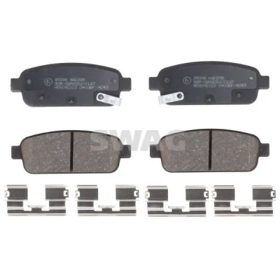 Kuva SWAG 40 91 6894 Jarrupalat Taka akseli akustisella kulumavaroittimella Kiinnitysmateriaalilla OPEL: Astra J Sports Tourer, Zafira C Tourer