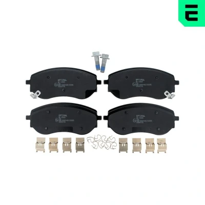 Kuva OPTIMAL BP 12929 Jarrupalat Etuakseli akustisella kulumavaroittimella Jarrusatulan ruuveilla Tarvikkeilla NISSAN: NP300 Navara Pick up