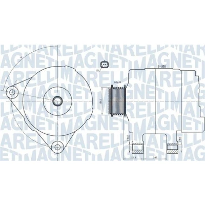 Kuva MAGNETI MARELLI 063732033010 Laturi 14V 150A CITROËN: Jumpy III Van, C4 II Hatchback, C5 Farmari, PEUGEOT: 5008 I, 508 I SW, 3008