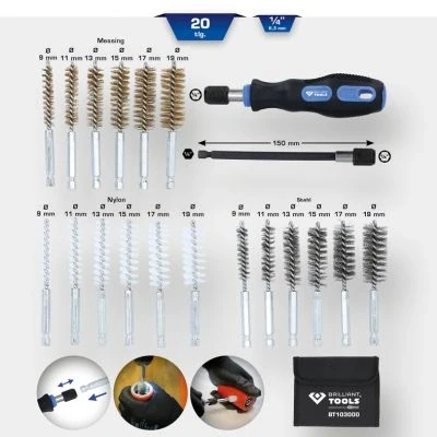 Kuva KS TOOLS BT103000 Puhdistusharjasarja