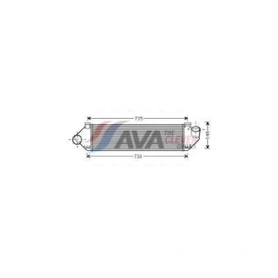 Kuva PRASCO FDA4438 Välijäähdytin FORD: FOCUS 2 Kombi, MONDEO 4 Turnier, 3 VOLVO: V60 I, V70