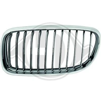 Kuva DIEDERICHS 1216145 Etusäleikkö Vasen Musta, Kromi BMW: 3 Sedan