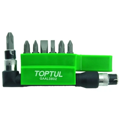 Kuva TOPTUL GAAL0802 Kärki ruuvimeisseli 8 PH1, PH2, PH3, PZ1, PZ2, 0,5x4, 1.2x7 Ristipää (PH), Pozidriv (PZ), Ura kanta