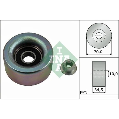 Kuva INA 532 0590 10 Ohjainrulla TOYOTA: Land Cruiser Prado 150, 120, HILUX 3 Pick up, LEXUS: IS 2