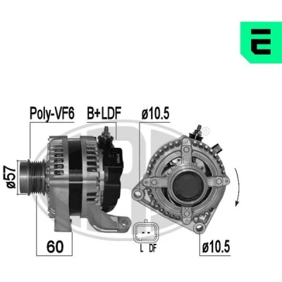 Kuva ERA 209387A Laturi 14V 150A JEEP: Cherokee III