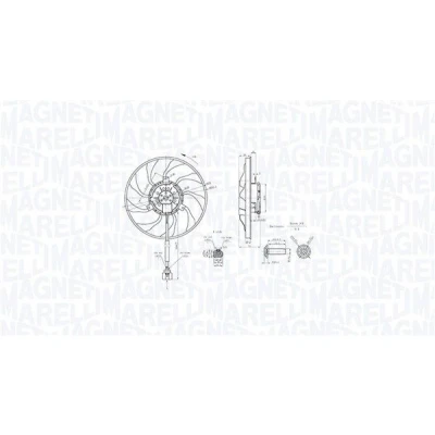 Kuva MAGNETI MARELLI 069422890010 Jäähdyttimen Tuuletin 2935 12 230 VOLKSWAGEN: Multivan 5 (7HM, Transporter Bus