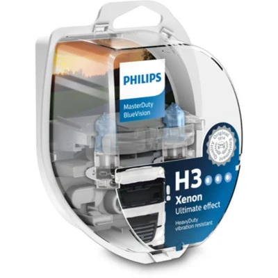 Kuva Hehkulamppu halogeeni PHILIPS H3 Master Duty Blue Vision 24V/70W, 2 Kappale