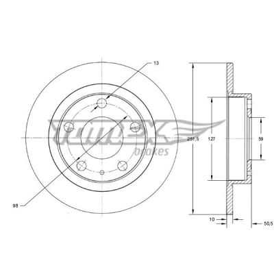 Kuva Jarrulevy TOMEX Brakes TX 71 58
