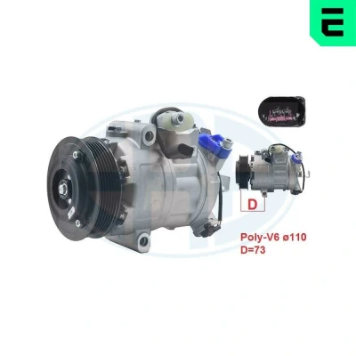 Kuva ERA 670022 Ilmastoinnin Kompressori PAG 46 R134a VOLKSWAGEN: Golf 6, 4 Variant, Passat B7 Variant