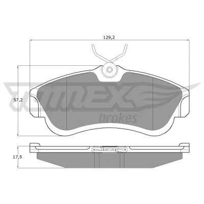 Kuva TOMEX brakes TX 10 95 Jarrupalat Etuakseli NISSAN: Almera 2 Limousine, II Hatchback, Primera Hatchback