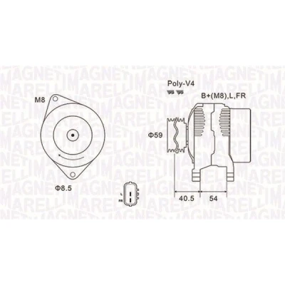 Kuva MAGNETI MARELLI 063731927010 Laturi 14V 90A KIA: cee‘d I Farmari