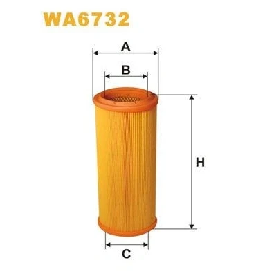 Kuva WIX FILTERS WA6732 Ilmansuodatin 268mm 108mm Suodatinpanos FIAT: Doblo I Cargo