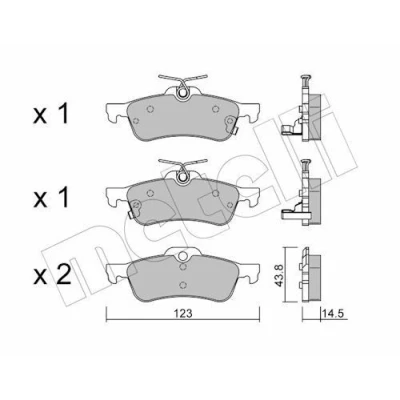 Kuva Jarrupalasarja, levyjarru, Taka akseli TOYOTA YARIS, YARIS / VIOS Sedan OE 04466 0D010, YZZE6