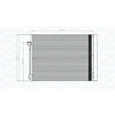 Kuva MAGNETI MARELLI 350203795000 Ilmastoinnin Lauhdutin Vedenerottimella 607x458x16 458 607 16 BMW: X5