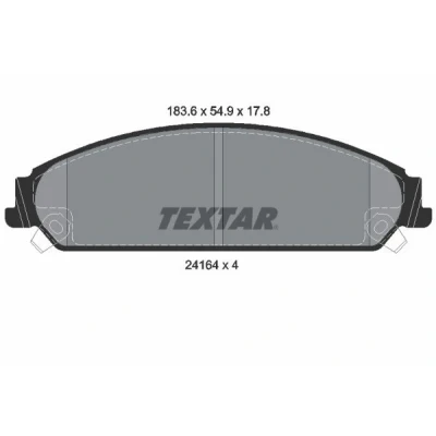 Kuva TEXTAR 2416401 Jarrupalat akustisella kulumavaroittimella CHRYSLER: 300C Sedan, Touring, DODGE: Caliber, Charger VI