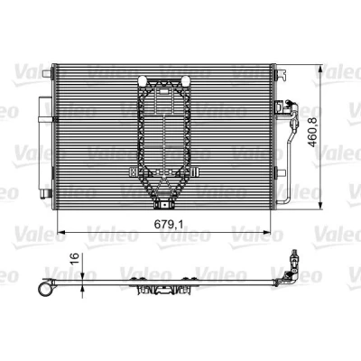 Kuva VALEO 812502 Ilmastoinnin Lauhdutin Vedenerottimella Alumiini 379 R 134a MERCEDES BENZ: Sprinter 3.5 T Van, 3 Flatbed Kuorma auto/Alusta