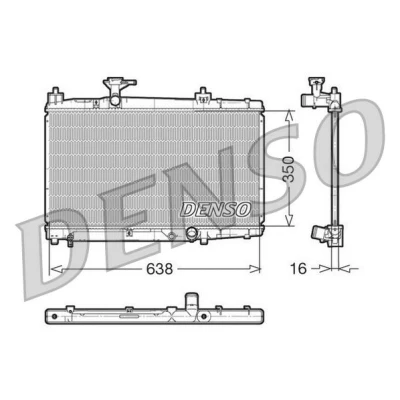 Kuva DENSO DRM50007 Jäähdytin Alumiini 638 350 16 TOYOTA: Yaris I Hatchback