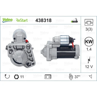 Kuva VALEO NEW STOP&amp;START ORIGINAL PART 438318 Starttimoottori 12 1,4 11 VOLVO: V90 II Farmari, V70 3, XC60 I