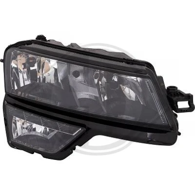 Kuva DIEDERICHS 7870980 Ajovaloumpio Oikea H7/H1, PY24W, W5W, LED Oikeanpuoleiselle liikenteelle Valokorkeussäätimen moottorilla