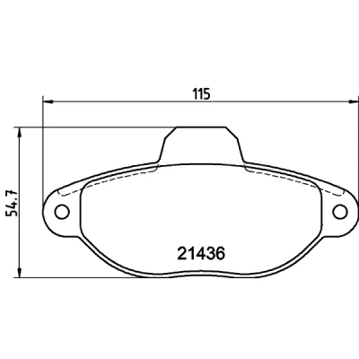 Kuva HELLA 8DB 355 019 151 Jarrupalat Sis. kulumisenilmaisimen Tarvikkeilla FIAT: Punto II Hatchback, I Hatchback