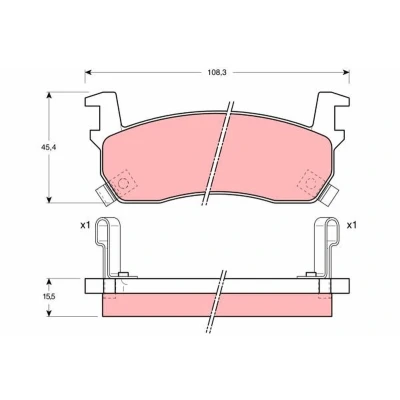Kuva TRW GDB1004 Jarrupalat akustisella kulumavaroittimella NISSAN: MICRA 1
