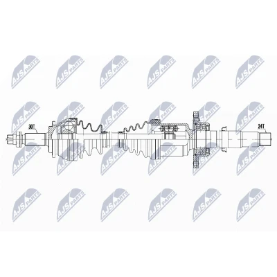 Kuva Vetoakseli TOYOTA RAV 4 IV (_a4_), Etuakseli, oikea OE 43410 42280, 42281